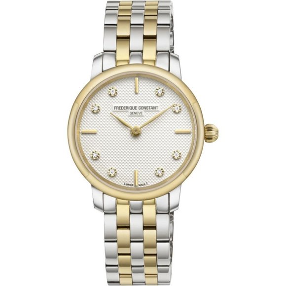 Frederique Constant Diamond Two Tone 25mm Ladies Watch - Picture 1 of 2